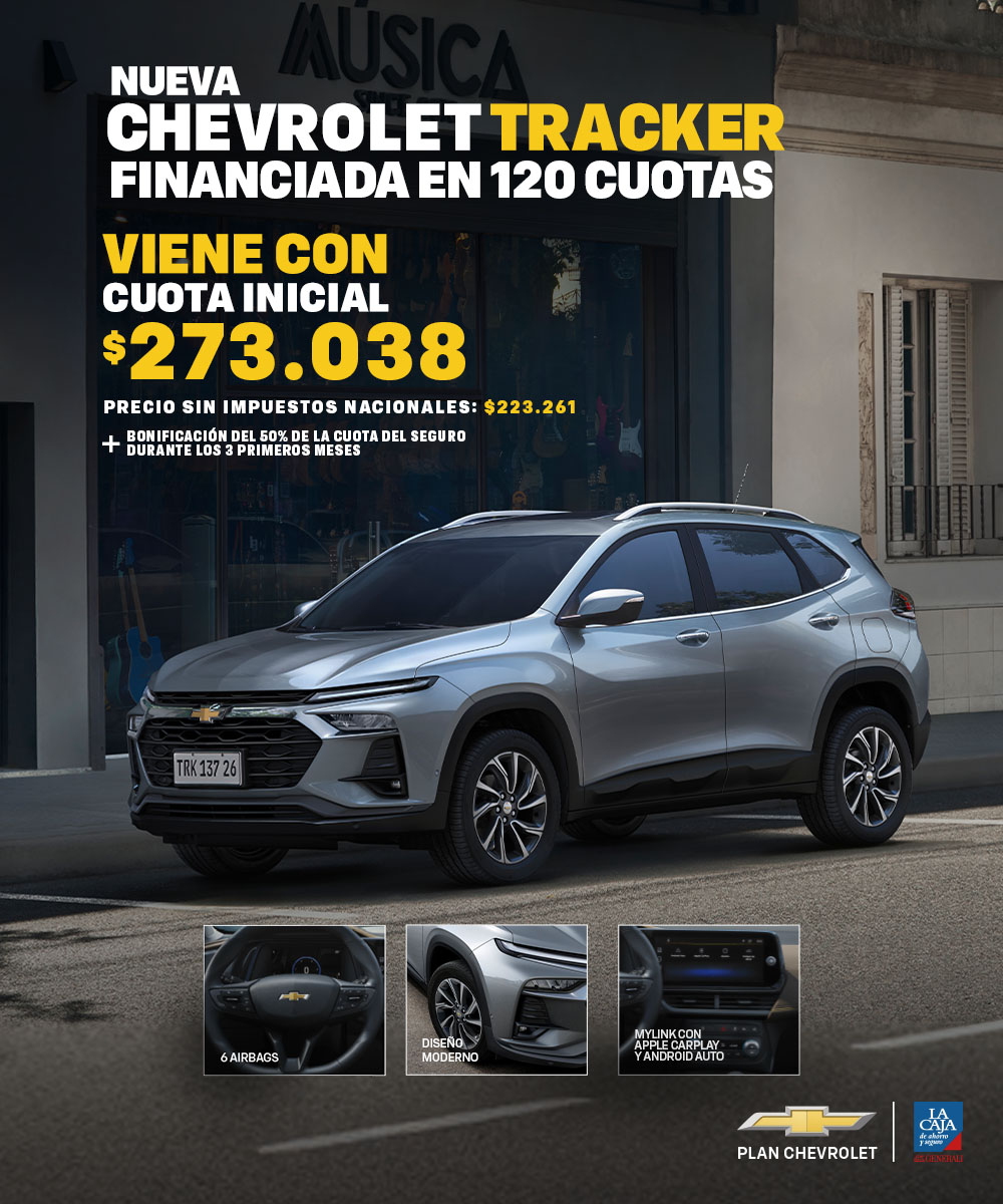 Chevrolet Tracker gris financiada en 120 cuotas